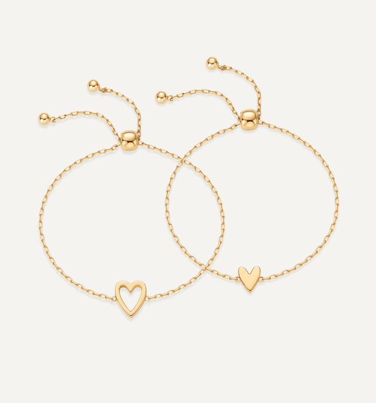 Matching Herz Armband Set