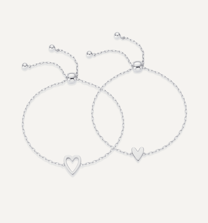 Matching Herz Armband Set