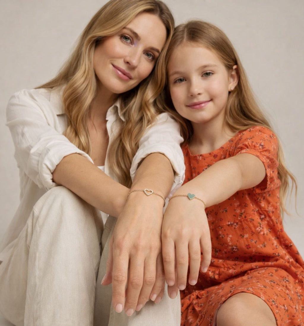 Matching Herz Armband Set