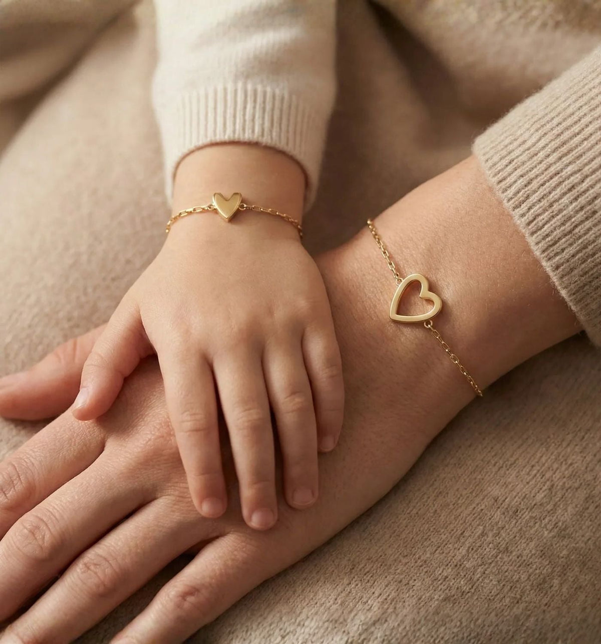 Matching Herz Armband Set